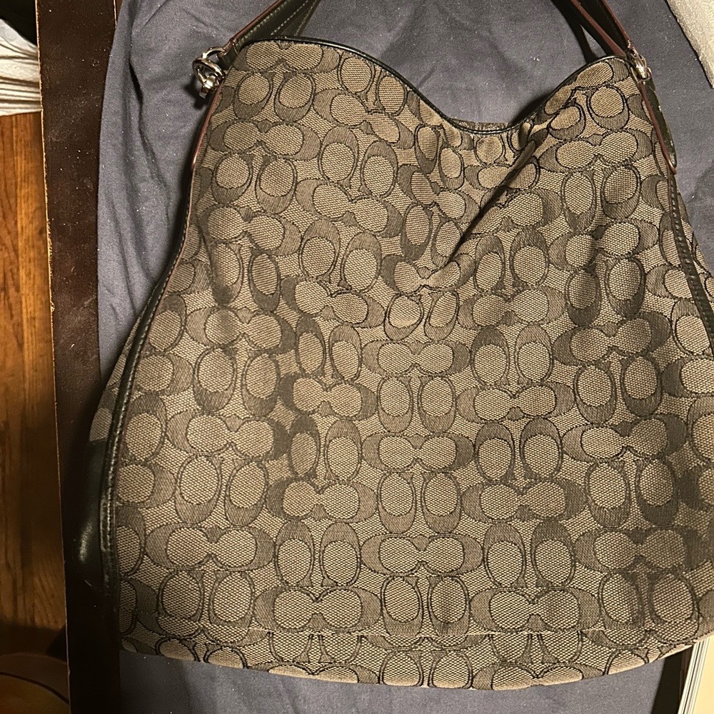 Chic Black And Gray Patterned Hobo Bag - image 4